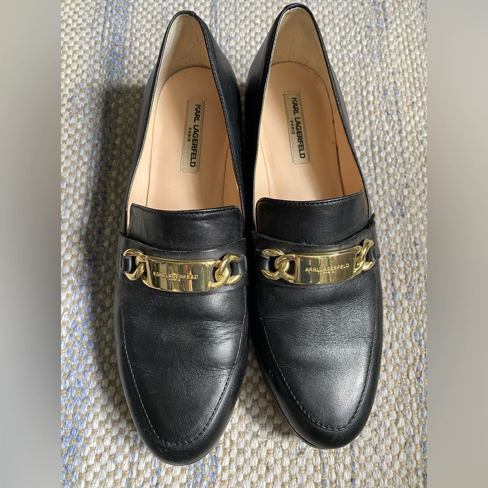 Karl Lagerfeld black loafers